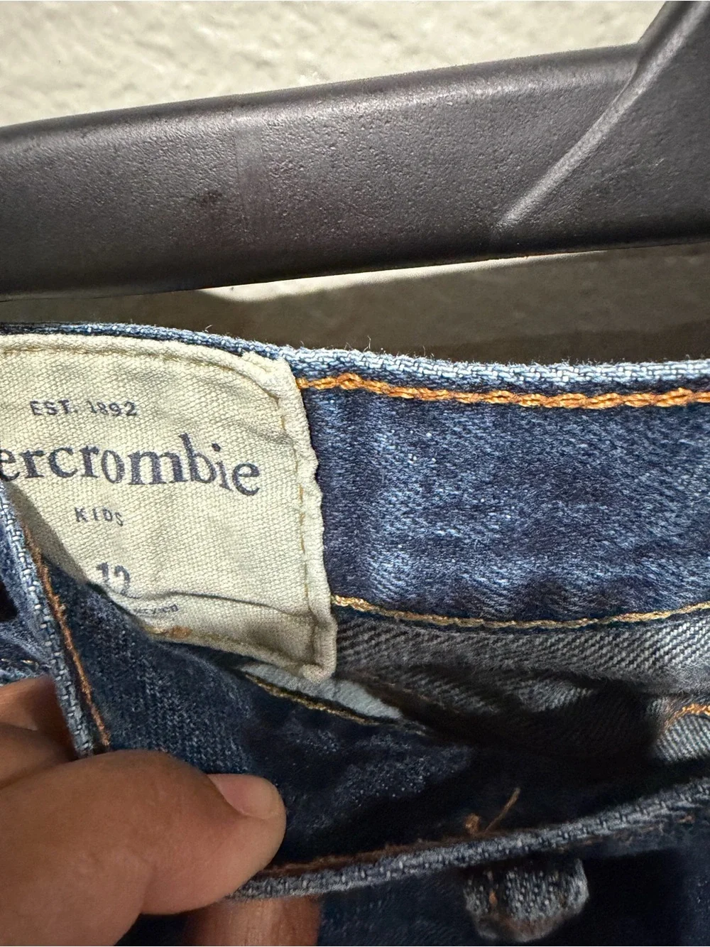 Abercrombie & Fitch Kids Dark Indigo Straight Jeans Size 12 EUC